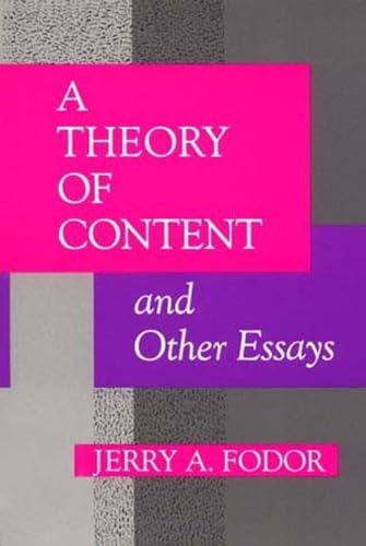 Theory of Content and Other Essays. Cover