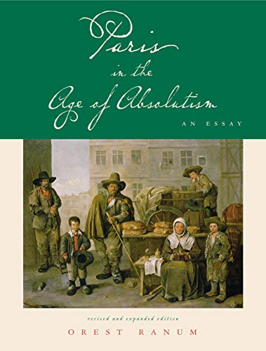 Paris in the age of absolutism Cover