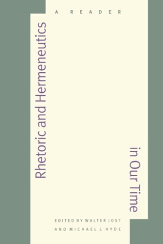 Rhetoric and hermeneutics in our time Cover