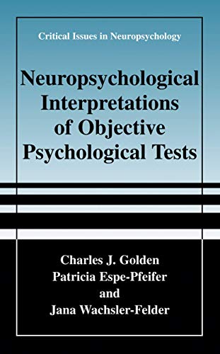 Neuropsychological interpretation of objective psychological tests Cover