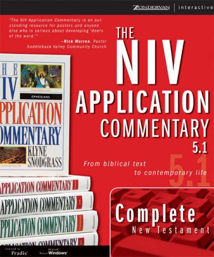 The New Testament, NIV Application Commentary 5.1 for Windows (NIV Application Commentary, The) Cover