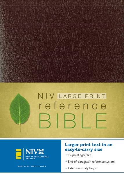 NIV Reference Bible, Personal Size (Burgundy Leather-Look) Cover