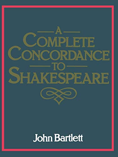 A Complete Concordance To Shakespeare Cover