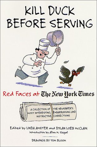 Kill duck before serving Cover