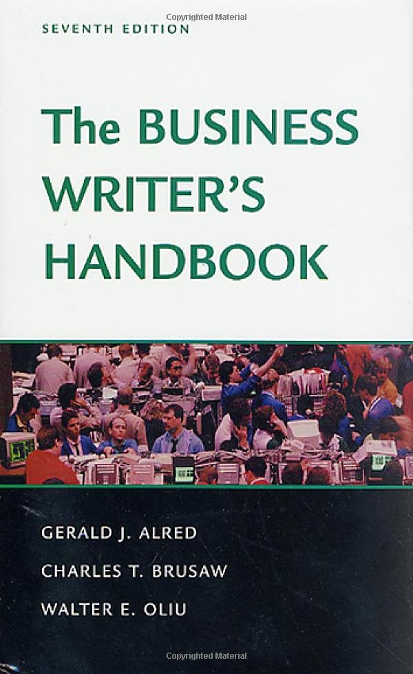 The business writer's handbook Cover