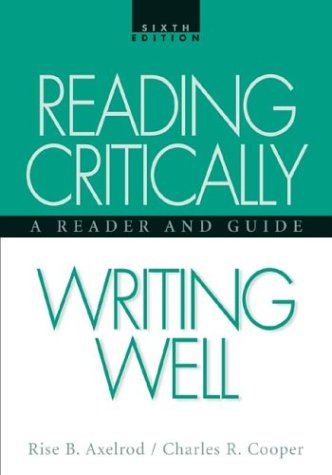 Reading critically, writing well Cover