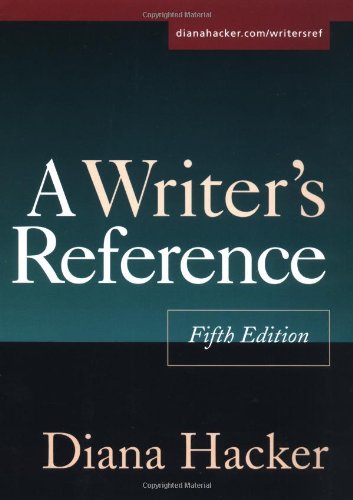A writer's reference Cover