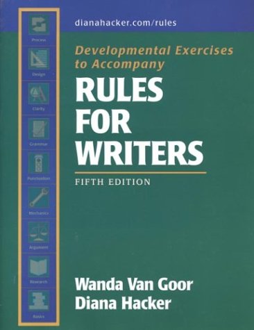 Developmental Exercises to Accompany Rules For Writers Cover