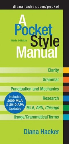A Pocket Style Manual 5e with 2009 MLA Cover