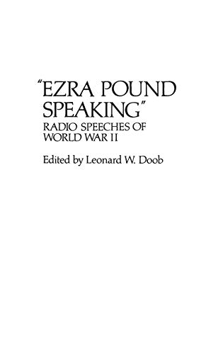 "Ezra Pound Speaking" Cover