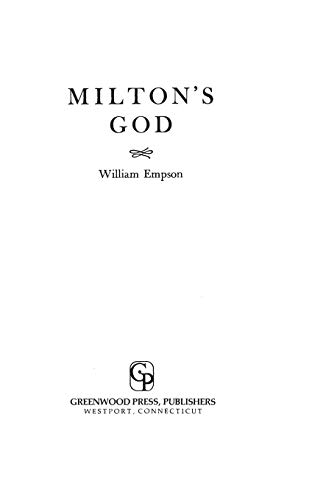 Milton's God Cover