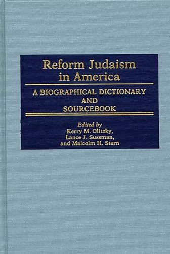 Reform Judaism in America Cover