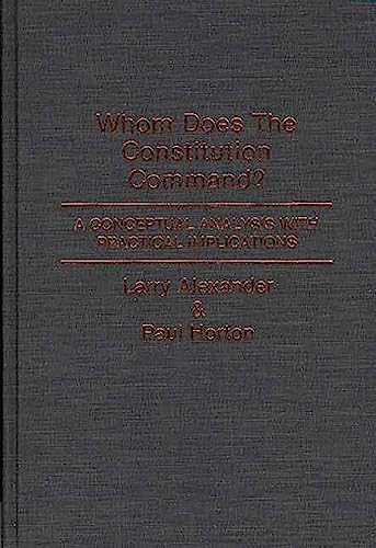 Whom does the Constitution command? Cover