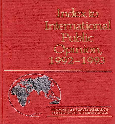 Index to International Public Opinion, 1992-1993 (Index to International Public Opinion) Cover