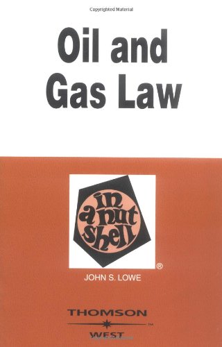 Oil and gas law in a nutshell Cover