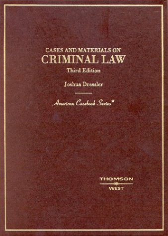 Cases and materials on criminal law Cover
