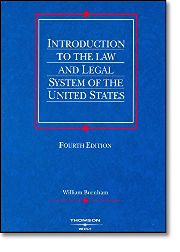 Introduction to the Law And Legal System of the United States Cover