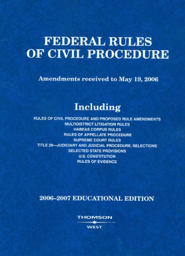 Federal Rules of Civil Procedure Cover