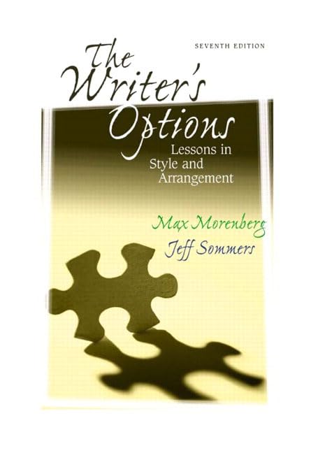 The writer's options Cover
