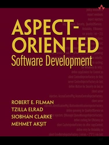 Aspect oriented software development Cover