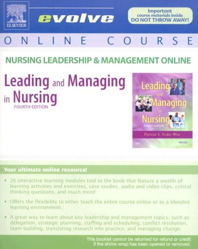Nursing Leadership & Management Online for Leading and Managing in Nursing(user Guide and Access Code) Cover