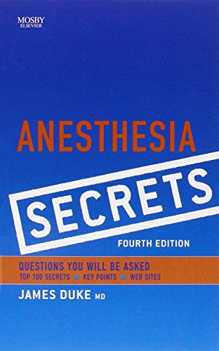 Anesthesia secrets Cover
