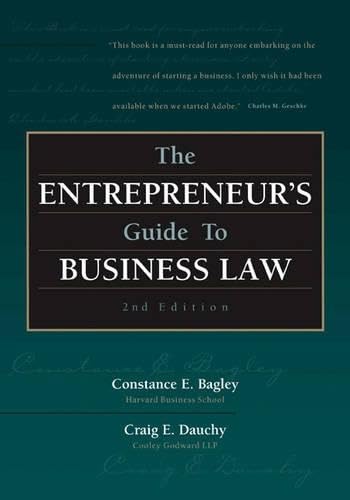 The entrepreneur's guide to business law Cover