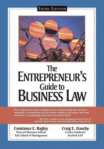 The entrepreneur's guide to business law Cover