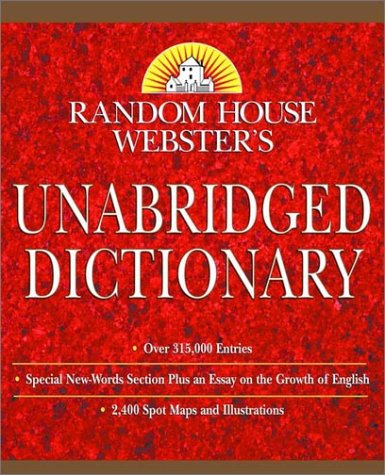 Random House Webster's unabridged dictionary. Cover