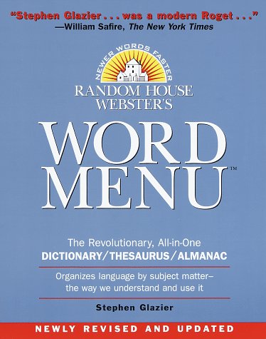 Random House Webster's word menu Cover