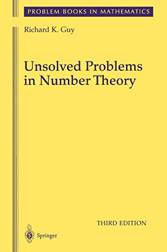 Unsolved Problems in Number Theory Cover