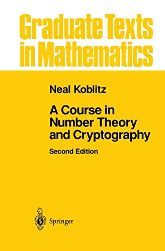 A course in number theory and cryptography Cover