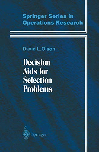 Decision aids for selection problems Cover