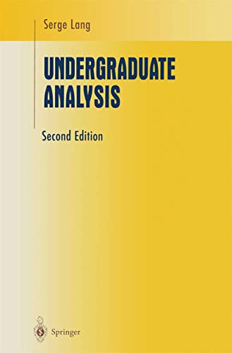 Undergraduate analysis Cover