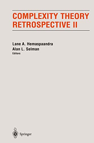 Complexity theory retrospective II Cover