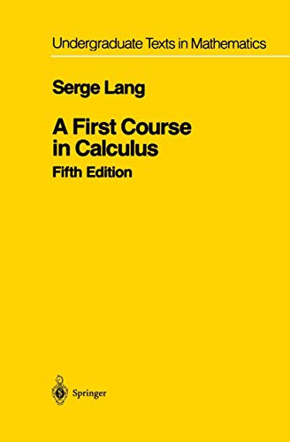 first course in calculus Cover