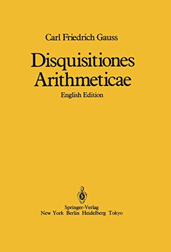 Disquisitiones arithmeticae Cover