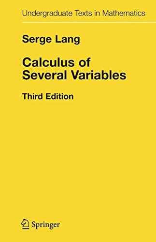 Calculus of several variables Cover