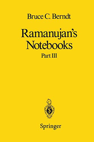 Ramanujan's notebooks vol.1,2,3 Cover