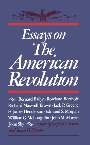 Essays on the American Revolution. Cover