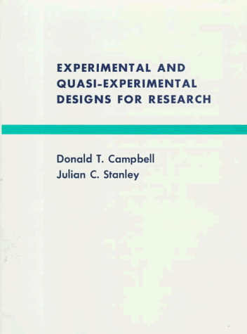 Experimental and quasi-experimental designs for research Cover