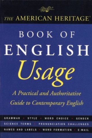 The American Heritage book of English usage. Cover