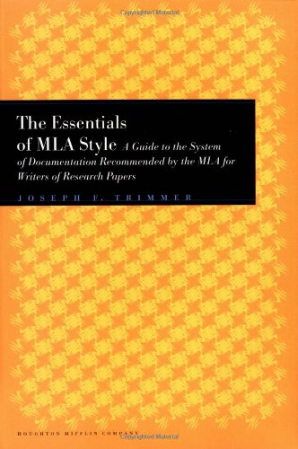 The essentials of MLA style Cover