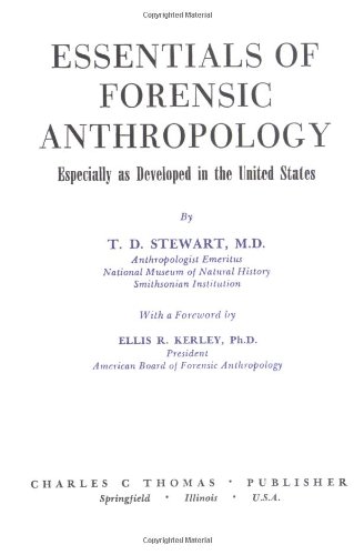 Essentials of forensic anthropology, especially as developed in the United States Cover