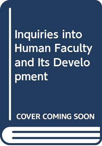 Inquiries into human faculty and its development. Cover