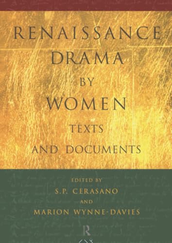 Renaissance drama by women Cover