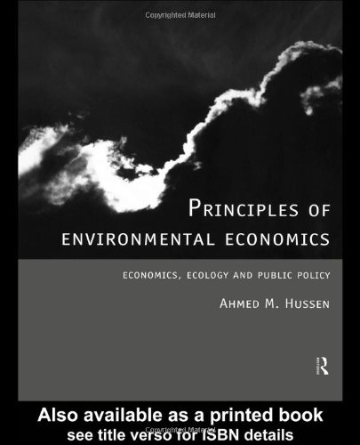 Principles of environmental economics Cover