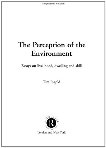 The perception of the environment Cover