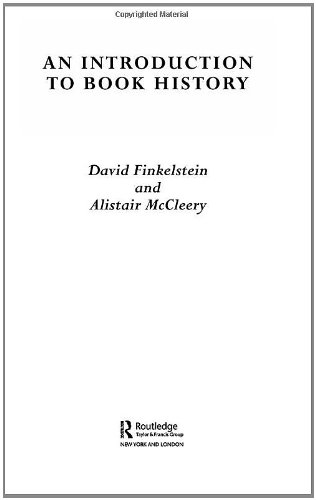 An introduction to book history Cover