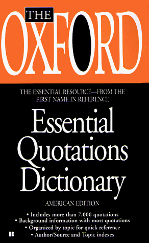 The Oxford Essential Quotations Dictionary Cover
